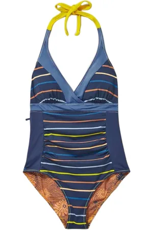 White Stuff Sunshine Reversible Swimsuit Navy Print