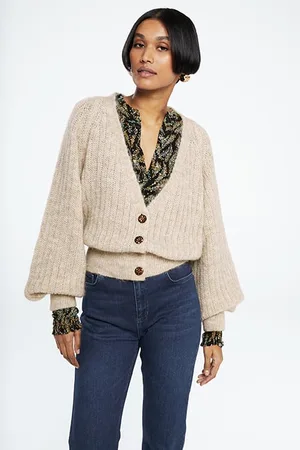Fabienne Chapot Starry Rib Cardigan Rattan