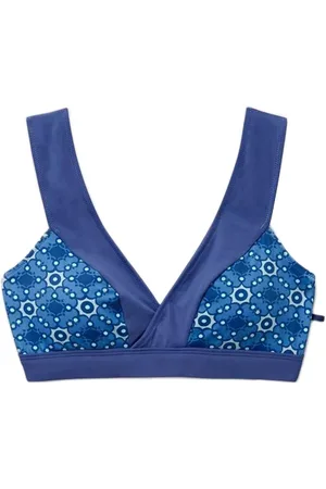 White Stuff Sofia Reversible Bikini Top Blue Multi