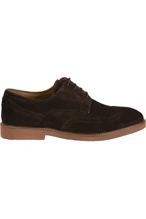 White Stuff Bobby Suede Brogues Display Dark Brown