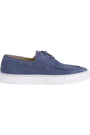 White Stuff Liam Suede Cupsole Boat Shoe D Mid Blue