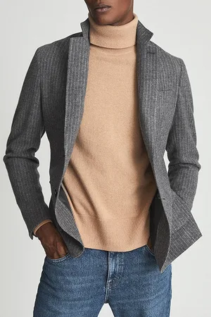 Reiss Figaro-sb 2b Notch Patch Grey