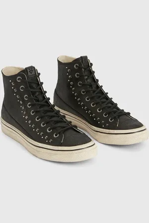 John Varvatos Vulc Multi Stud Mid Top Black