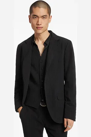 John Varvatos Slim Fit Notch Lapel Jacket With Flap Po Black