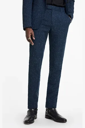 John Varvatos Slim Fit Pants With Welt Hip Pocket And Deep Blue
