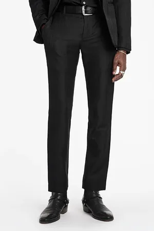 John Varvatos Slim Fit Pants With Welt Hip Pocket And Black