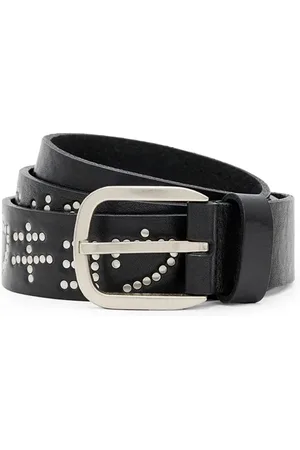 AllSaints Undergrund Stud Belt Black/dull Nickel
