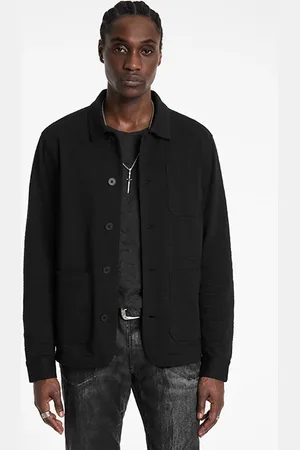 John Varvatos Kenmare Ls Chore Jacket With Earth Textu Black