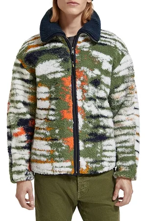 Scotch&Soda Jacquard Tie-dye Zip-thru Fleece Harmonica Tie Dye