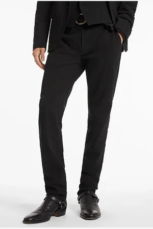 John Varvatos Slim Fit Pants With Welt Hip Pockets And Black