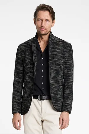 John Varvatos Binded Edge Multi Button Soft Jacket Noir