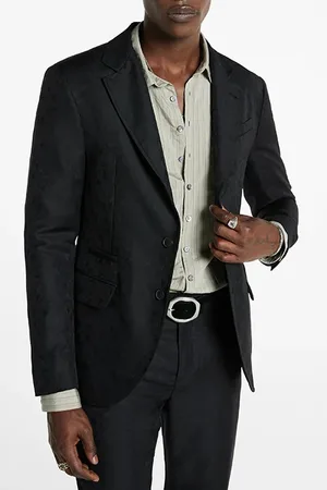 John Varvatos Slim Fit Notch Lapel Jacket With Flap Po Black