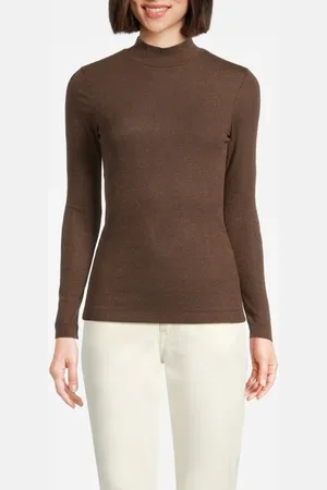Rich & Royal Ev Glam Rib Turtle Longsleeve Espresso