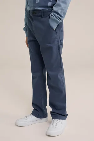 WE Fashion Cargo Pants Greyish Blue