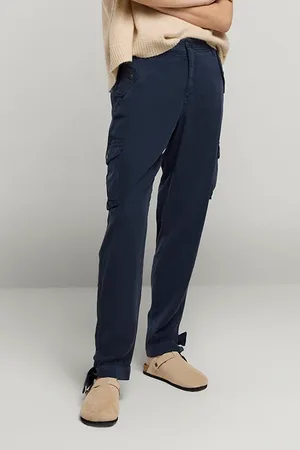 Summum Woman Cargo Pants Breezy Tencel Night Sky
