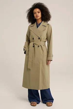 WE Fashion Trenchcoat Moss Green