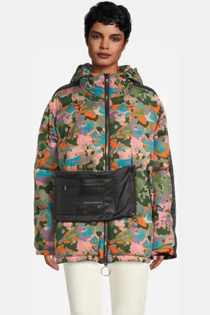Marcell Von Berlin Women‘s Oversize Printed Camou Logo Fabric Down Jacket Camou