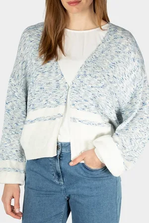 Sandwich Cardigan Long Sleeves Bellwether Blue