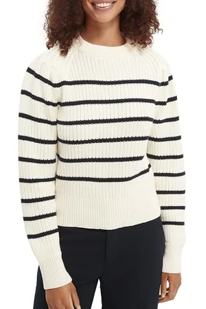 Scotch&Soda Striped Puff-sleeved Sweater Combo S