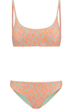 Shiwi Ladies Lou Bikini Set Tropical Tiger Aqua Sky Blue