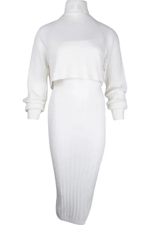 AllSaints Margot Dress Chalk White