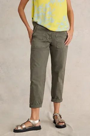 White Stuff Twister Chino Trouser Khaki Green