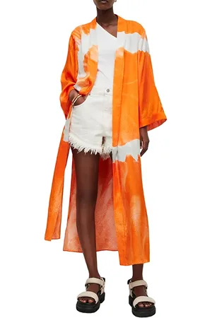 AllSaints Carine Mariana Kimon Orange Tiedye