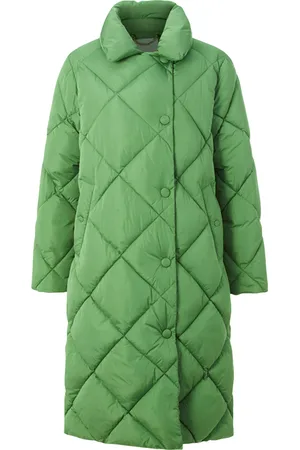 Rich & Royal Quilted Nylon Coat Evergreen