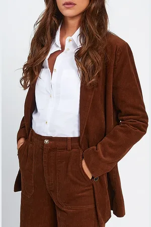 ICODE Chestnut Corduroy Suit Jacket