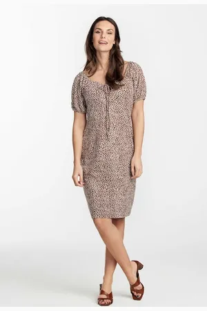 Tramontana Dress Animal Print Print Browns