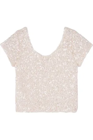 The Animals Observatory Sequins Crayfish Kids Top White