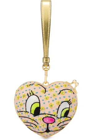 Moschino Heart Bag Cat Embroidery Pink