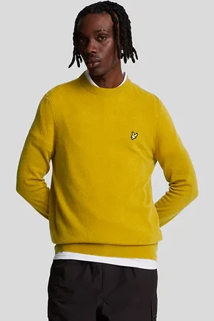 Lyle & Scott Lambswool Blend Crew Neck Jumper Ellaness Gold Marl