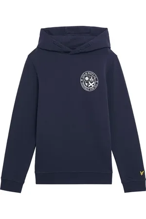 Lyle & Scott Football Logo Hoodie Navy