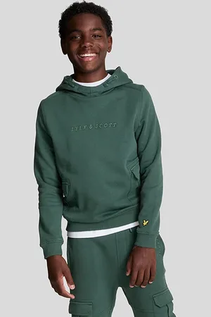 Lyle & Scott Cargo Pocket Hoodie Argyle Teal