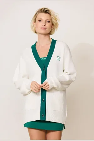 Lune Active Olly Cardigan Marshmellow/court Green