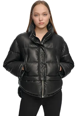 DKNY Pu Hi-lo Puffer Black