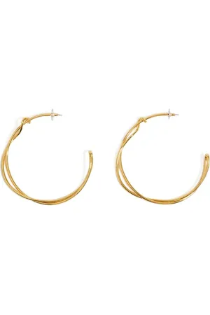 Bimba y Lola Gold Knot Maxi Hoop Earrings