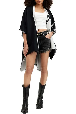 AllSaints Astar Ruana Black/white