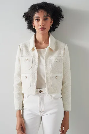 LK Bennett Jk Ada Metallic Tweed And Cream