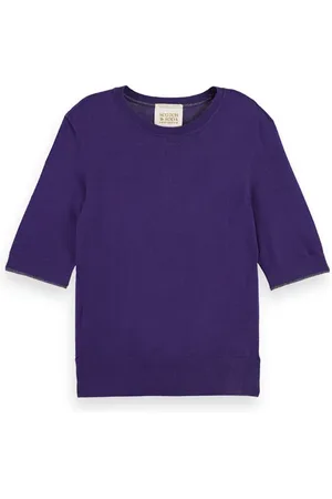 Scotch&Soda Short Sleeved Crew Neck Pullover Aubergine