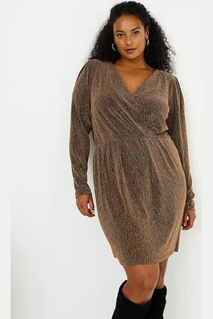 WE Fashion Dress Mid Length Gold