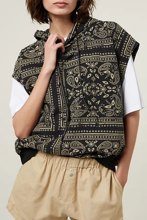 10 days Short Hoodie Paisley Black