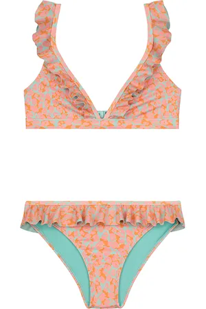 Shiwi Girls Bella Bikini Set Tropical Tiger Aqua Sky Blue
