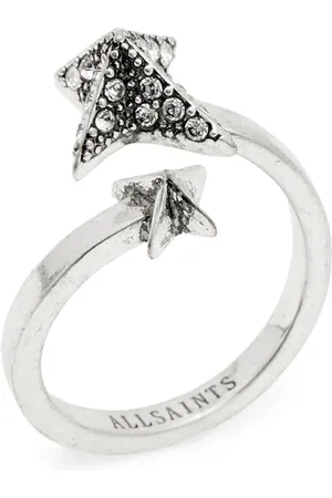 AllSaints Aurora Star Ring Warm Silver