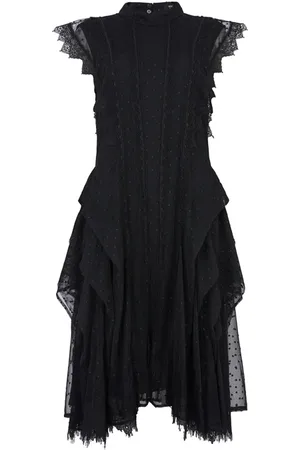 AllSaints Freya Lace Dress Black