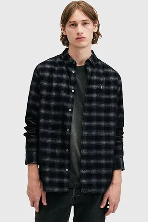 AllSaints Kink Ls Shirt Navy Blue