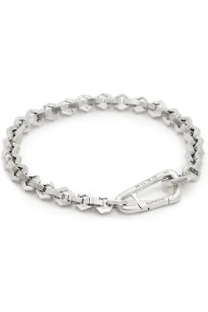 AllSaints Hex Chain Bracelet Warm Silver