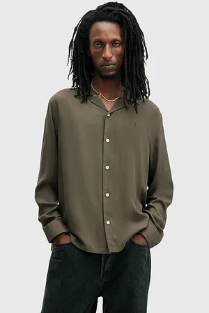 AllSaints Venice Ls Shirt Cage Brown