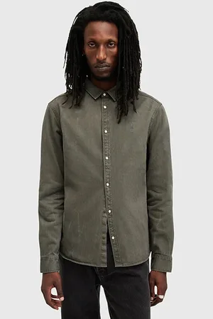 AllSaints Staveley Shirt Thyme Green